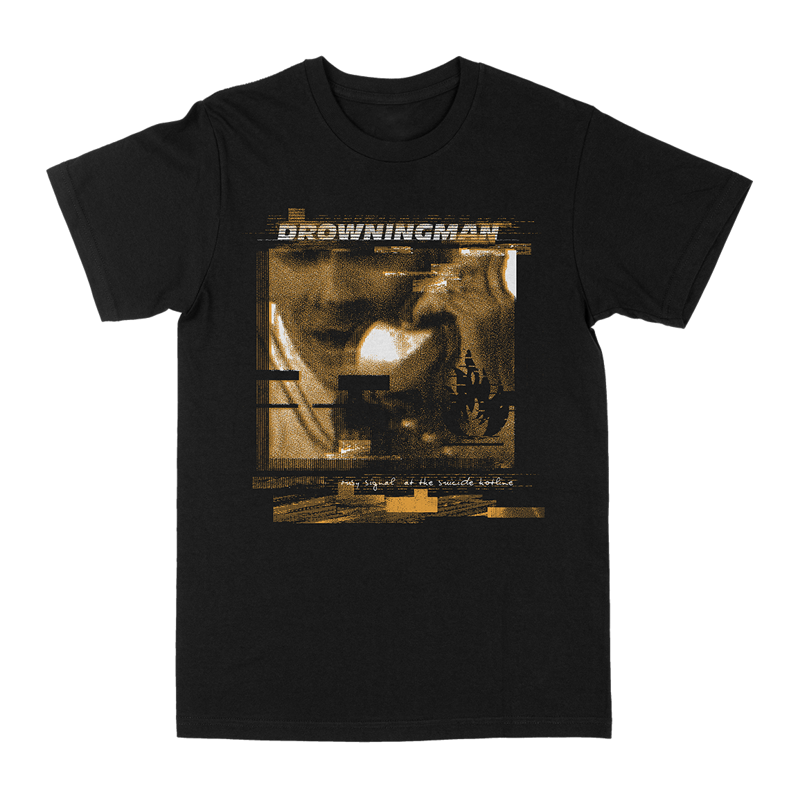 DROWNINGMAN &quot;Glitch&quot; Black T-Shirt