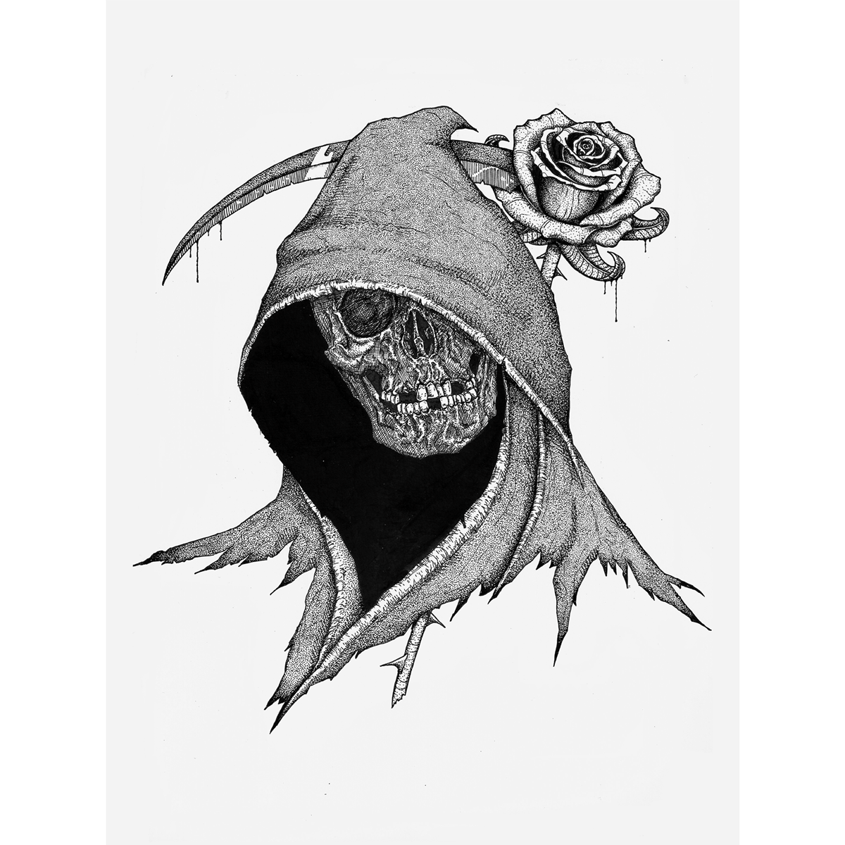 Anthony Lucero &quot;Reaper And Rose&quot; Giclee Print