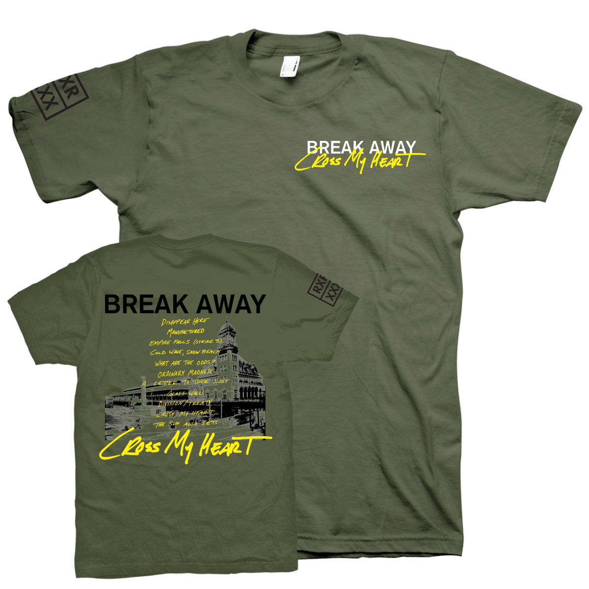 BREAK AWAY &quot;Cross My Heart&quot; Green T-Shirt