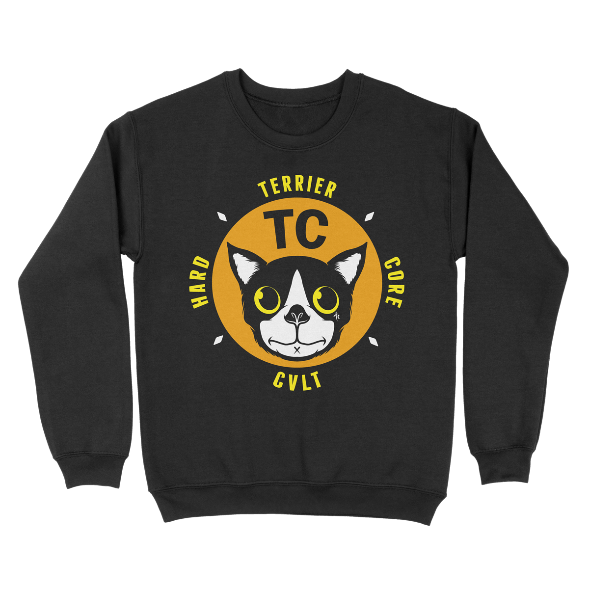 TERRIER CVLT &quot;TCxHC&quot; Black Crewneck