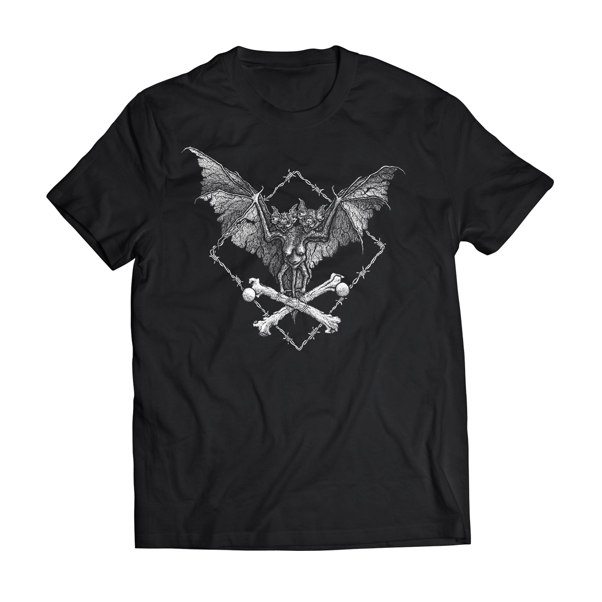 DYLAN GARRETT SMITH &quot;Barbed Bat&quot; Black T-Shirt