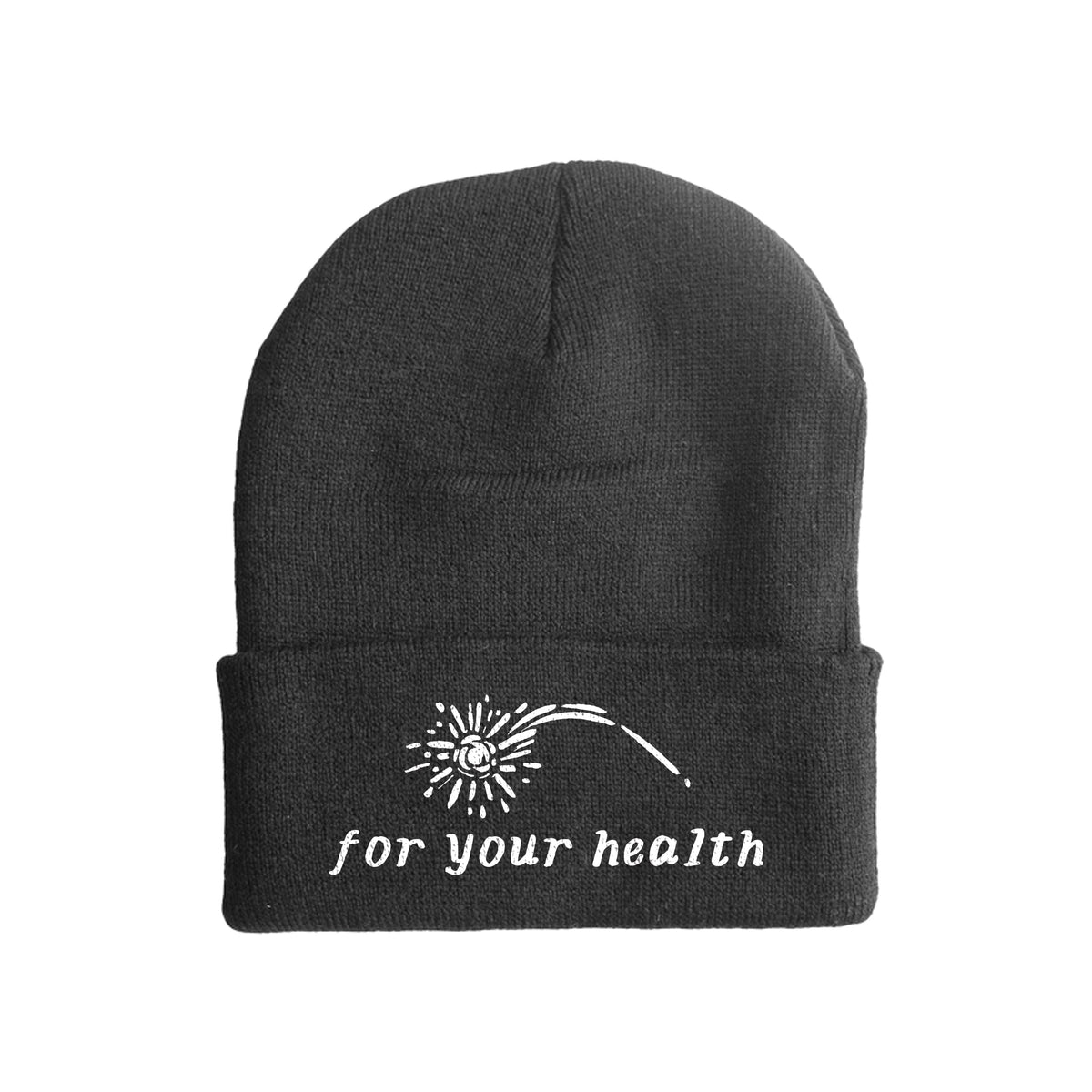 FOR YOUR HEALTH &quot;Logo&quot; Black Beanie