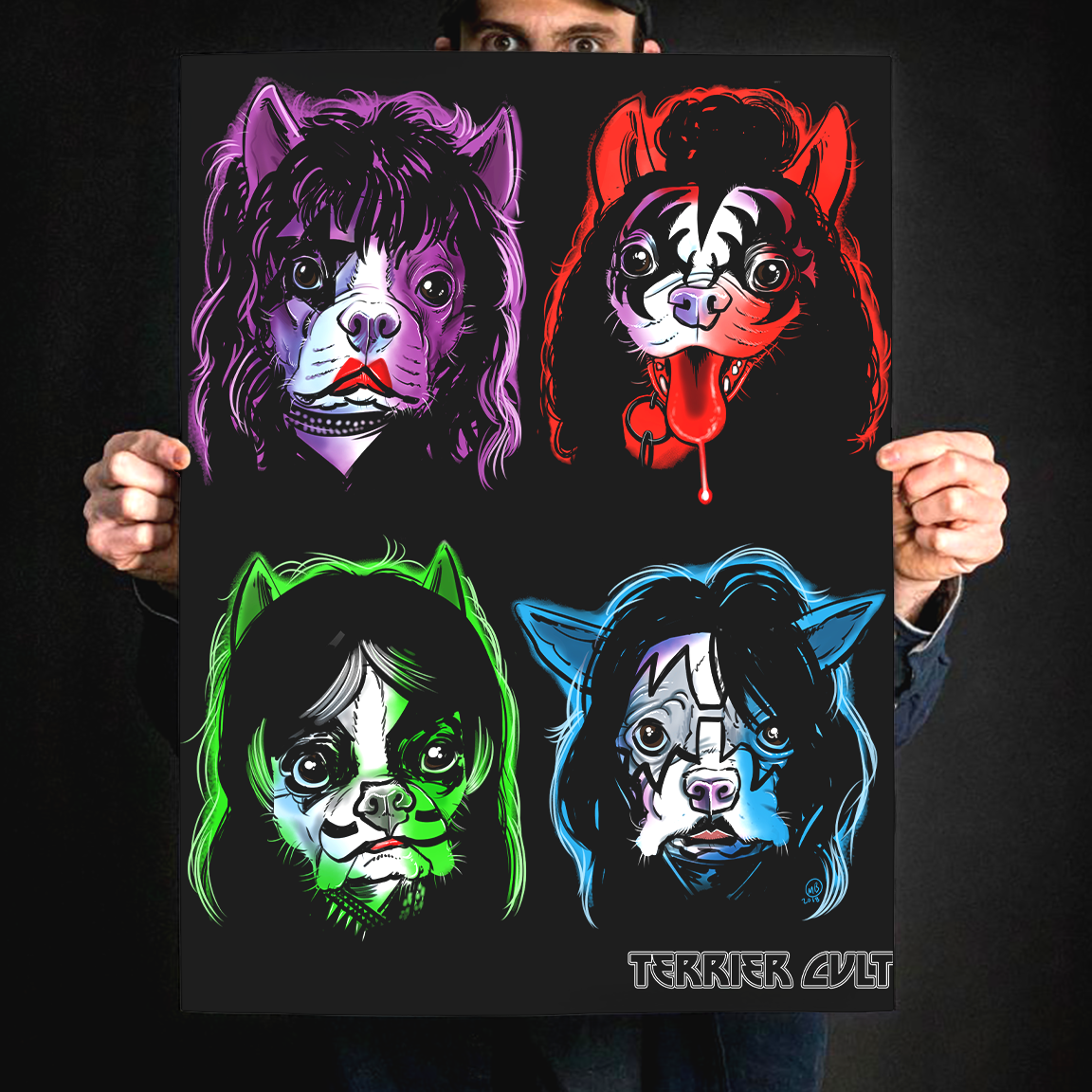 Terrier Cvlt &quot;Puppy Kisses&quot; Giclee Print