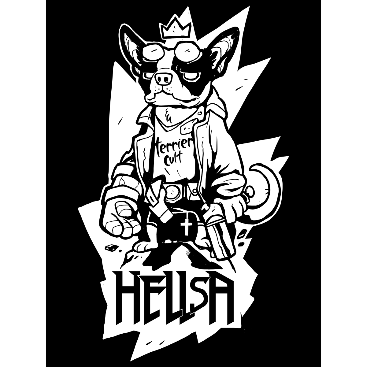 Terrier Cvlt &quot;Hellsa&quot; Giclee Print
