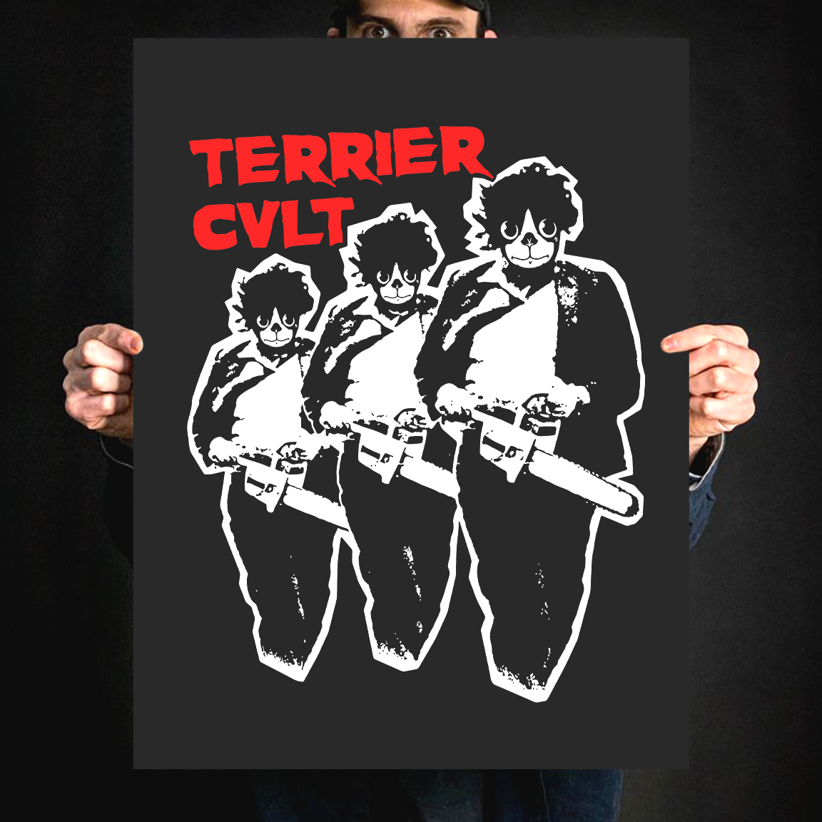 Terrier Cvlt &quot;Boston Chainsaw Massacre&quot; Giclee Print