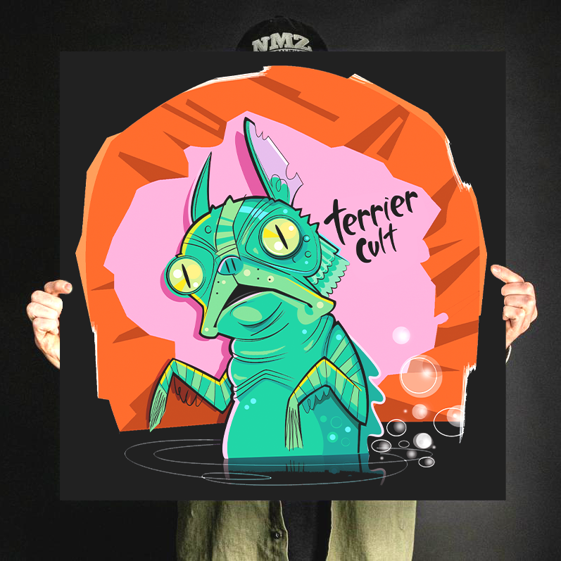 Terrier Cvlt &quot;Boston From The Black Lagoon&quot; Giclee Print