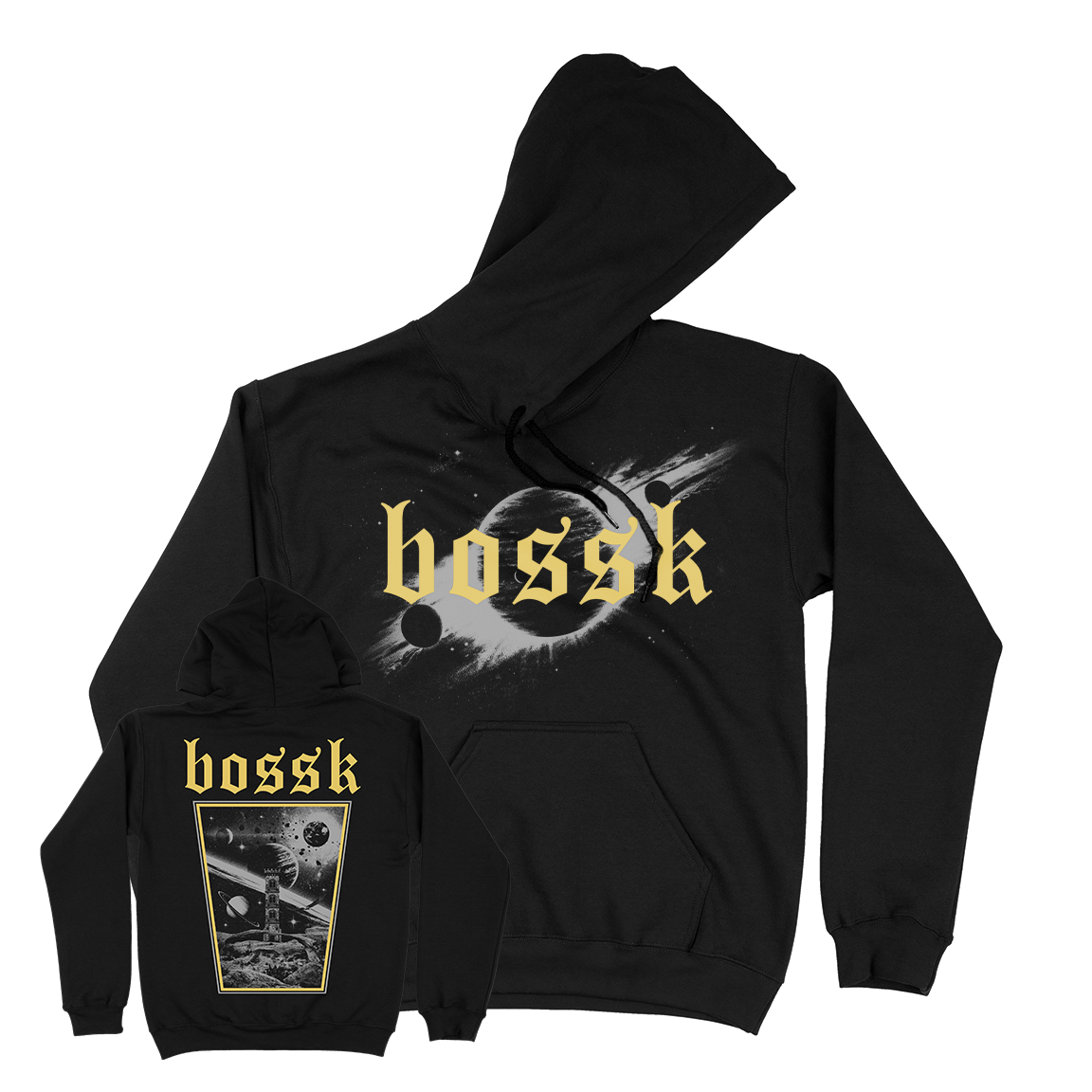 Bossk &quot;Cosmos&quot; Black Hooded Sweatshirt