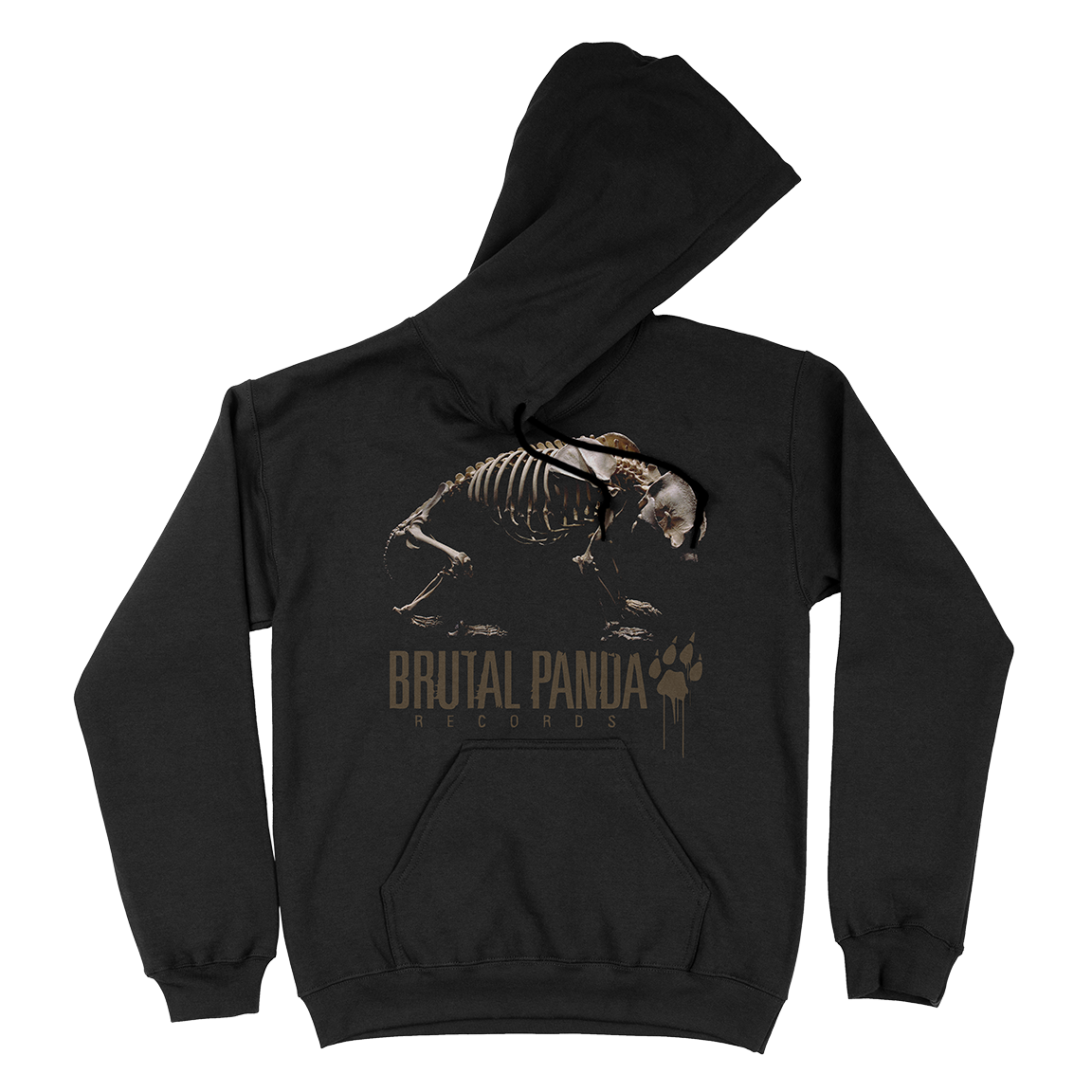 BRUTAL PANDA &quot;Skeleton&quot; Black Hooded Sweatshirt
