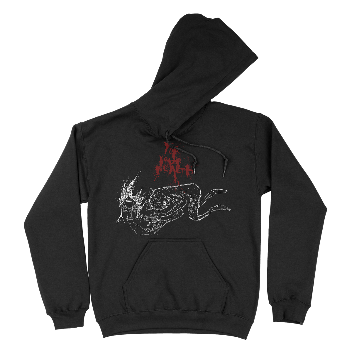 FOR YOUR HEALTH &quot;Prayer&quot; Black Hooded Sweatshirt