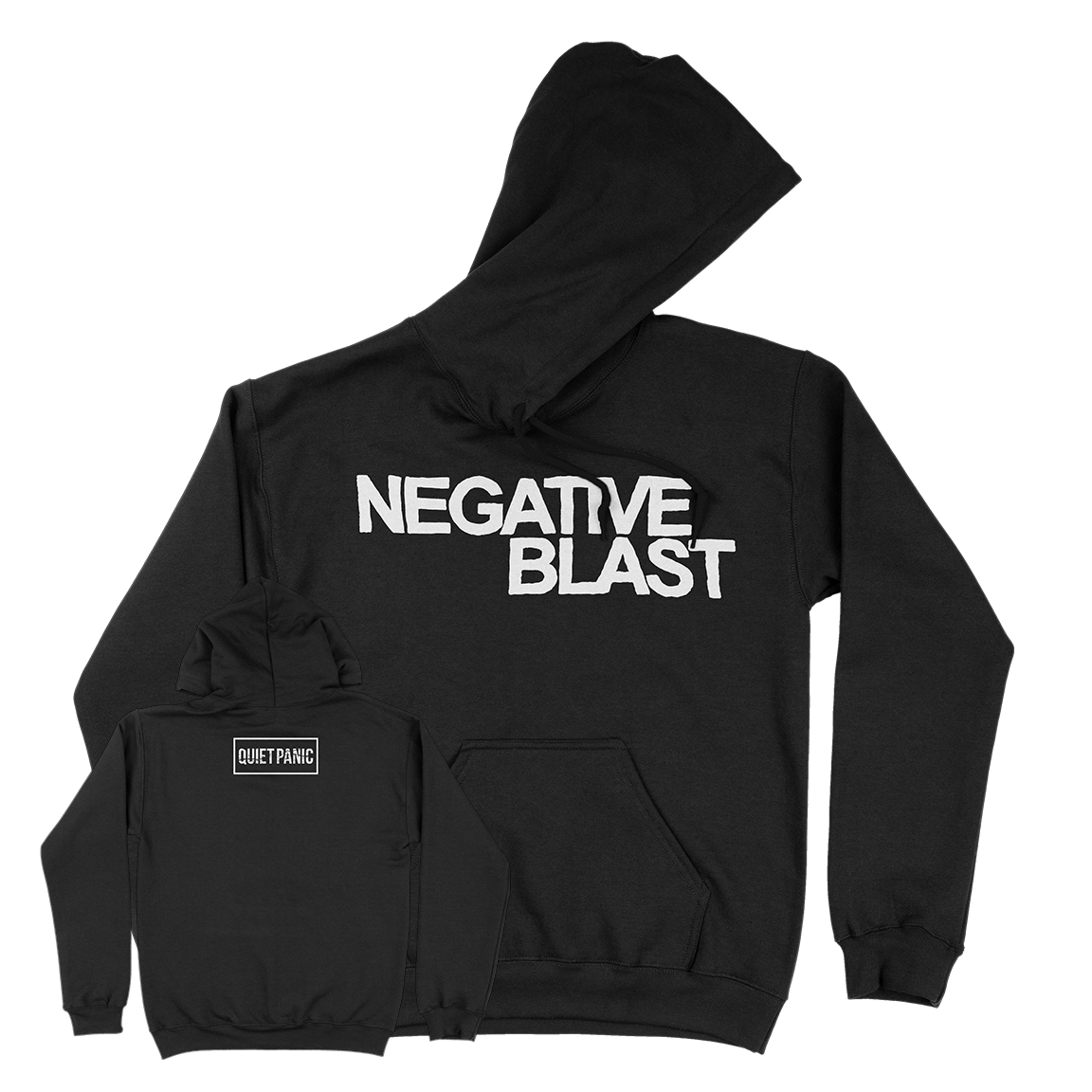 NEGATIVE BLAST &quot;Logo&quot; Black Hooded Sweatshirt