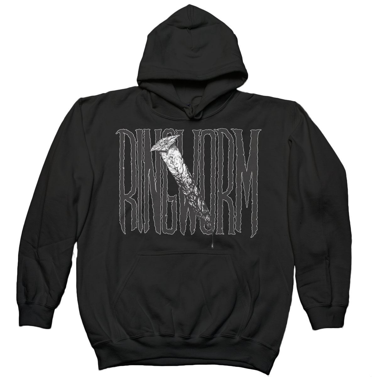 RINGWORM &quot;The Nail&quot; Black Hooded Sweatshirt