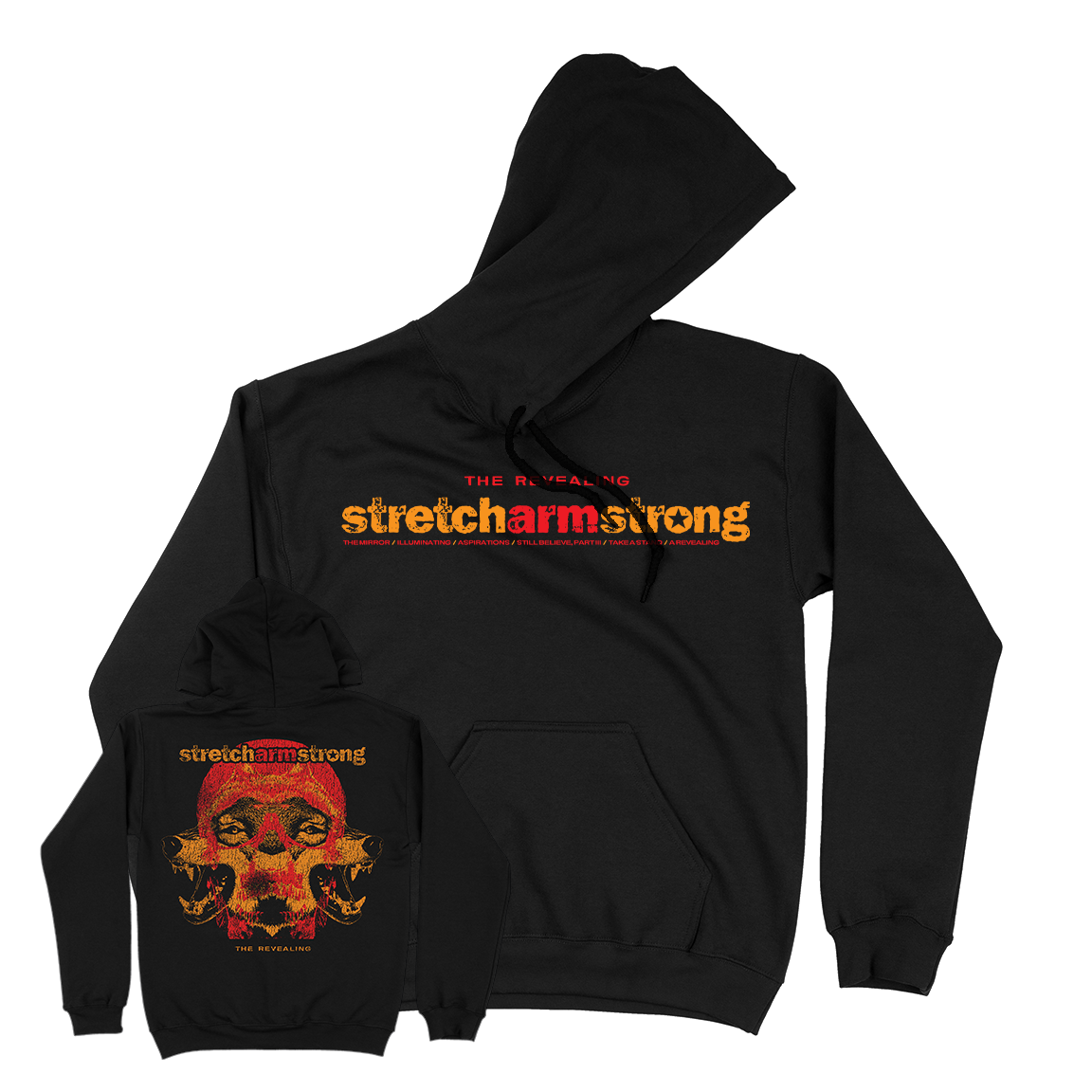 Stretch Arm Strong  &quot;Den of Wolves&quot; Black  Hooded Sweatshirt