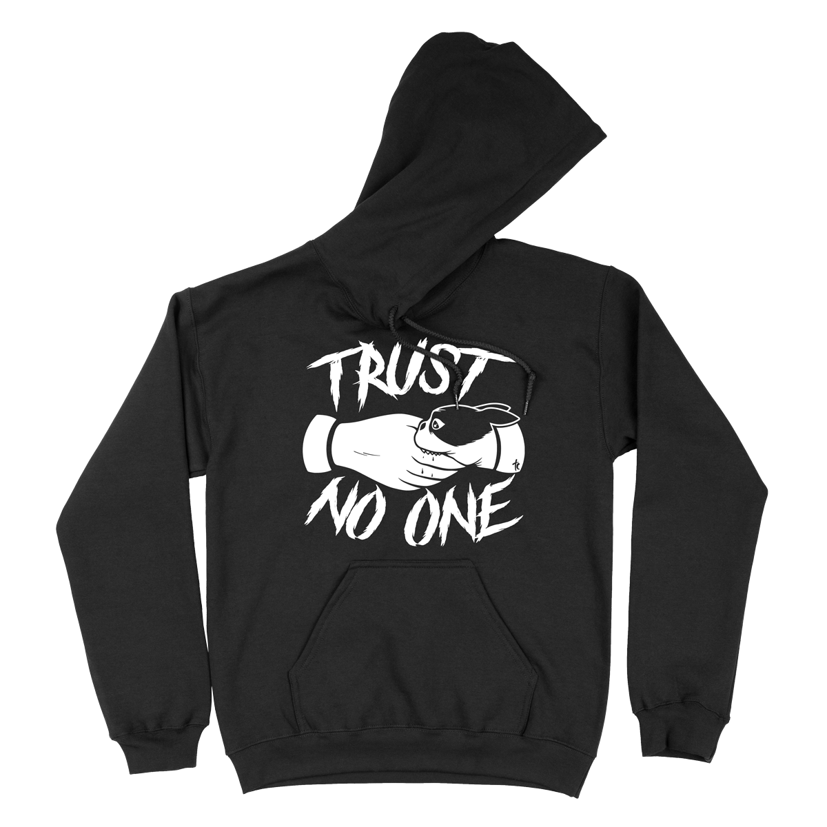 TERRIER CVLT "Trust No One" Black Hooded Sweatshirt