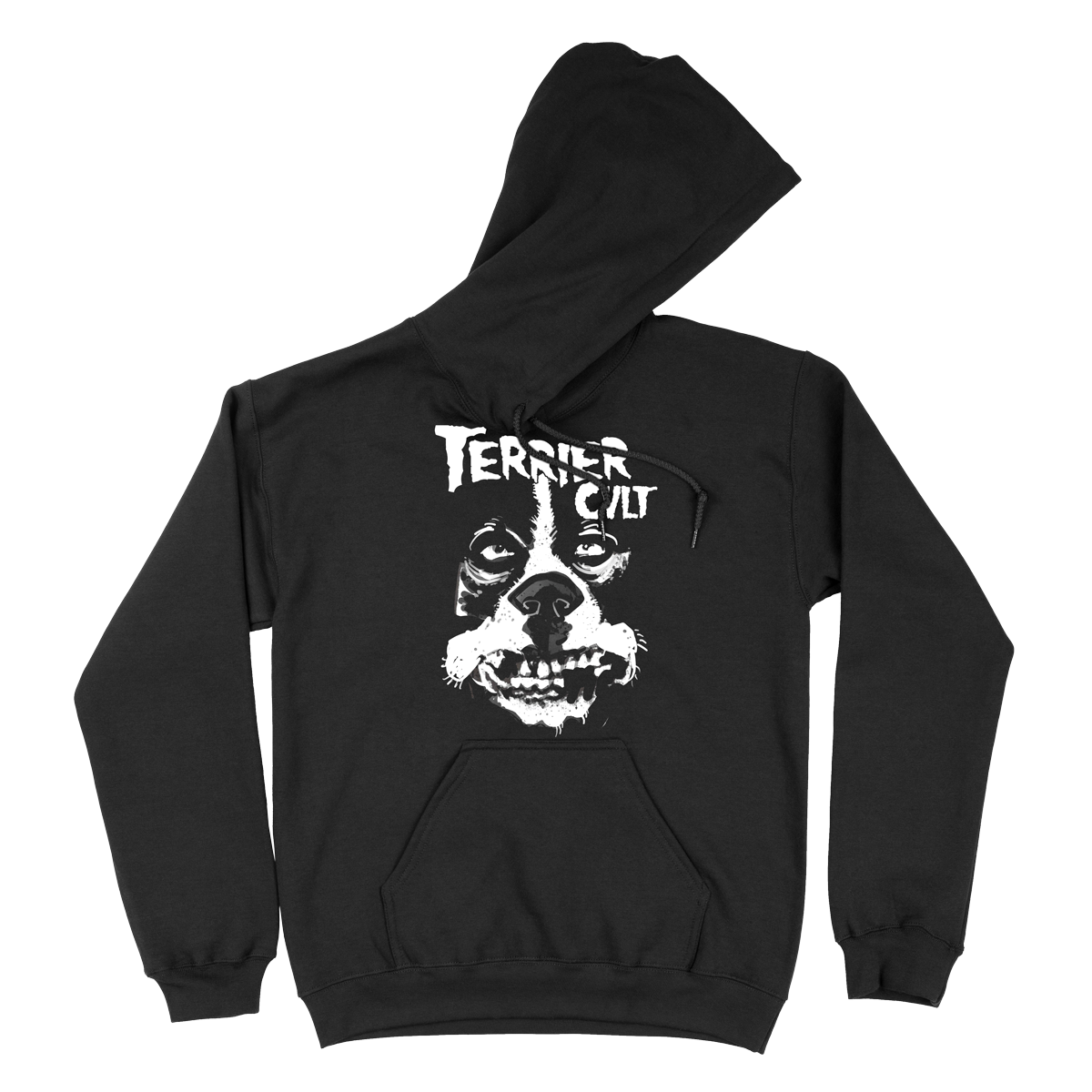 TERRIER CVLT &quot;(We) HateBreeders&quot; Black Hooded Sweatshirt