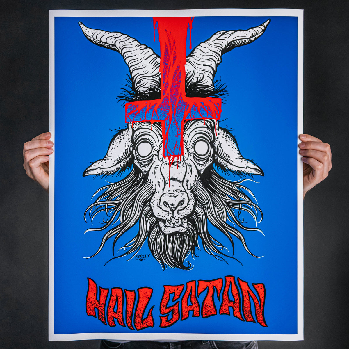 Abominable Electronics &quot;Hail Satan&quot; Giclee Print