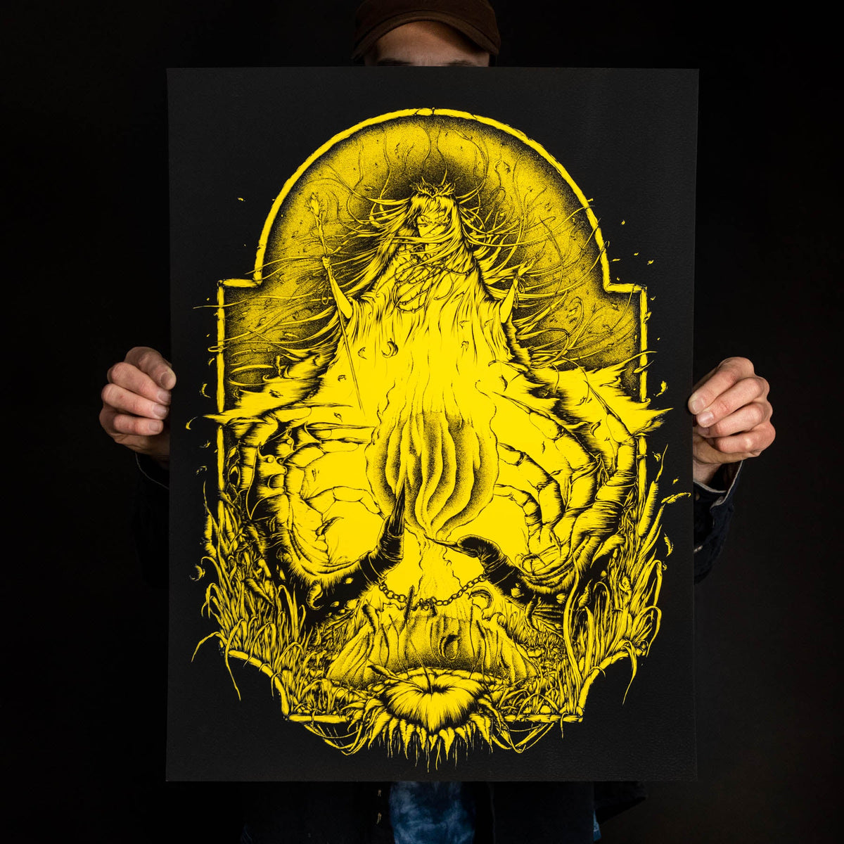 Andrew Gomez IV &quot;Best of Hands, Mystic Queen: Yellow&quot; Giclee Print