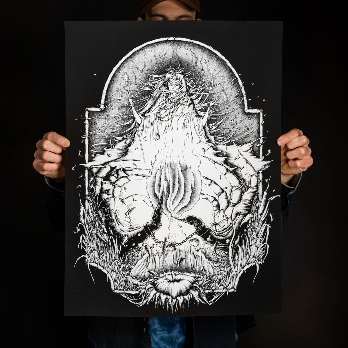 Andrew Gomez IV &quot;Best of Hands, Mystic Queen: White&quot; Giclee Print