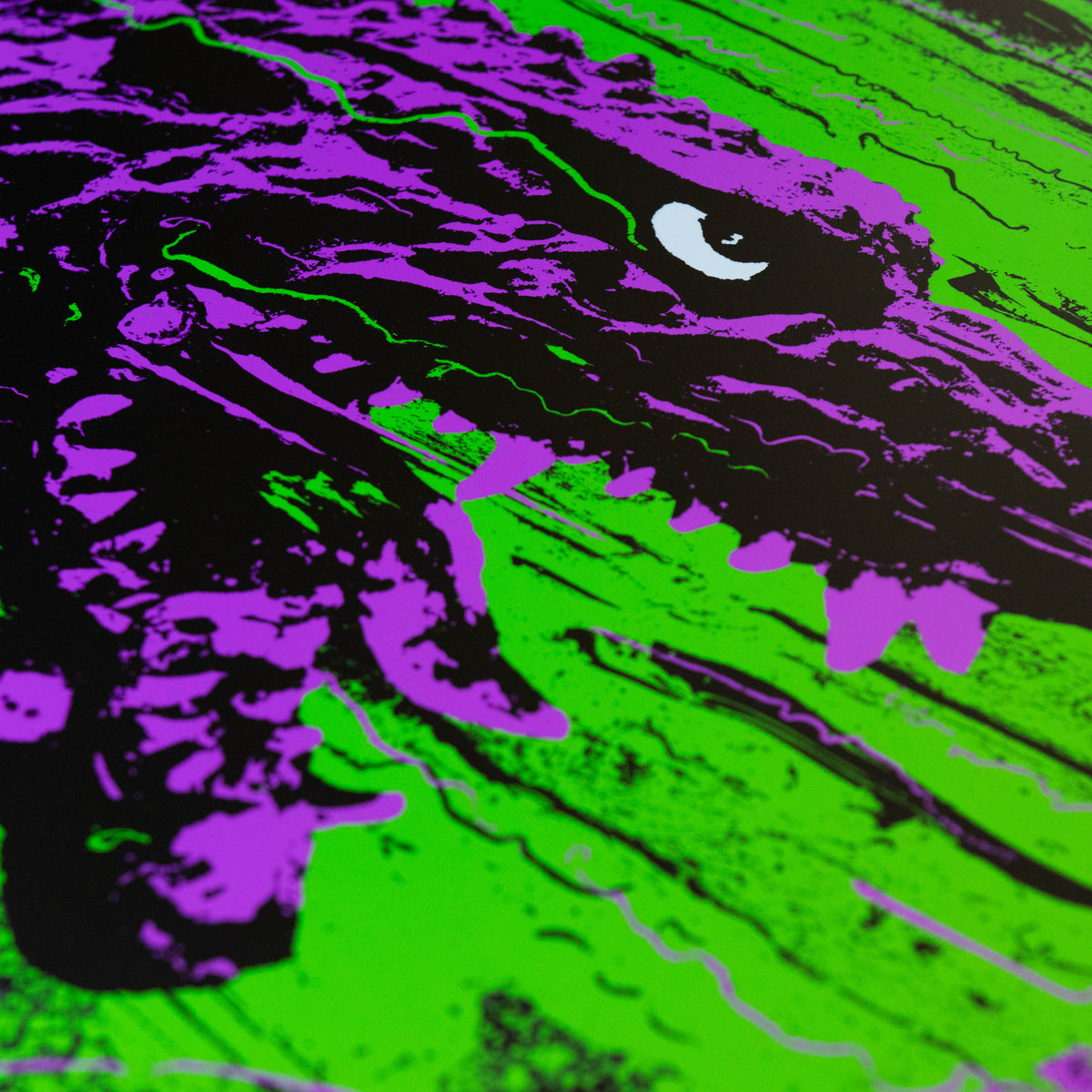 J. Bannon &quot;Destroyer of Worlds: Inversion: Metallic Purple &amp; Green&quot; Print