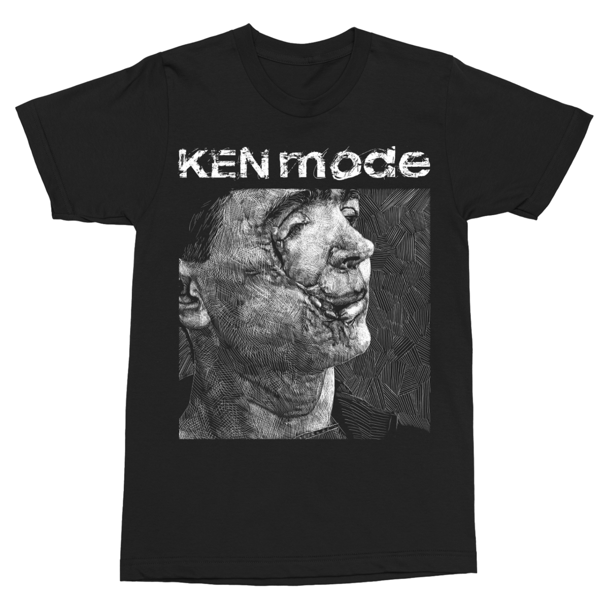 KEN MODE &quot;Cut-Face&quot; Black T-Shirt