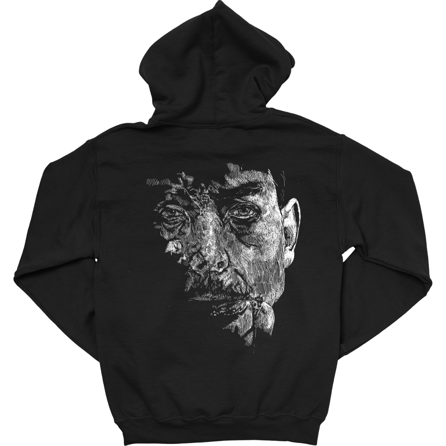 KEN MODE "Cut-Up" Black Zip-Up Hoodie