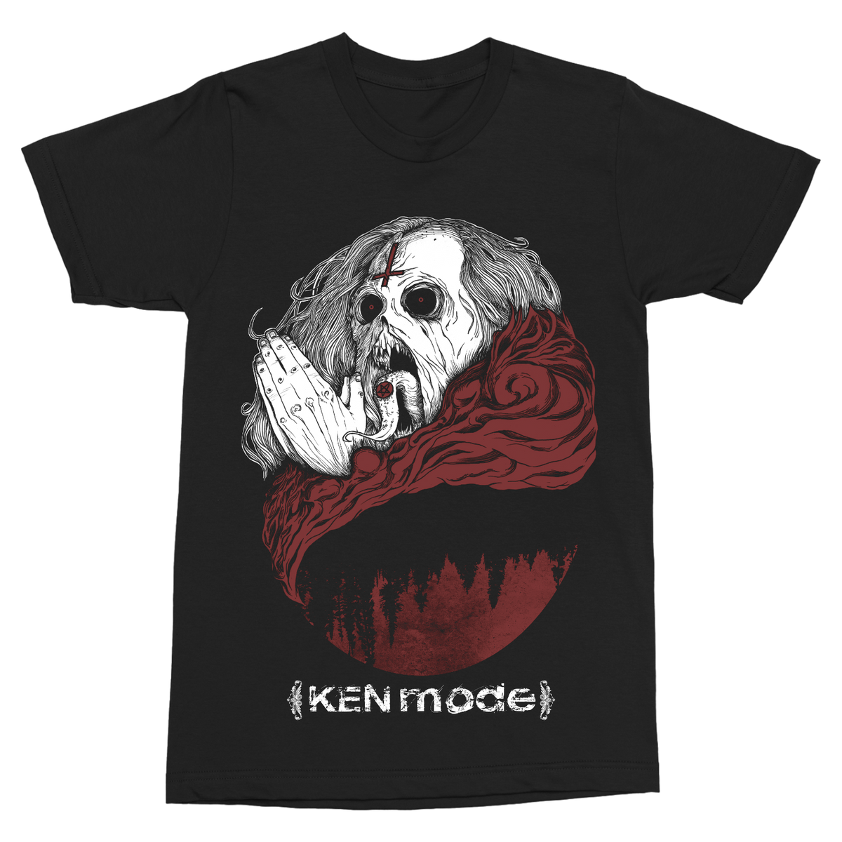 KEN MODE &quot;Demon Prayer&quot; Black T-Shirt