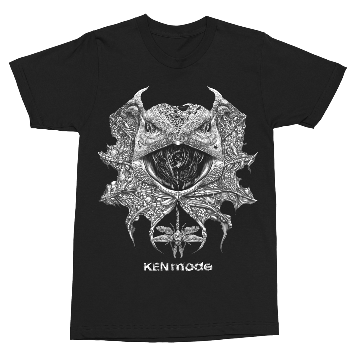 KEN MODE &quot;Lizard&quot; Black T-Shirt
