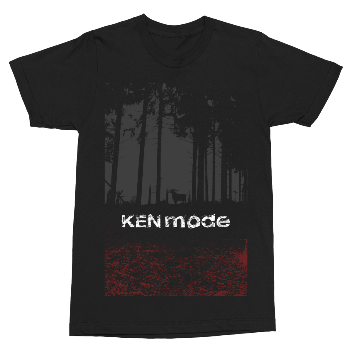 KEN MODE &quot;Venerable Goat&quot; Black T-Shirt