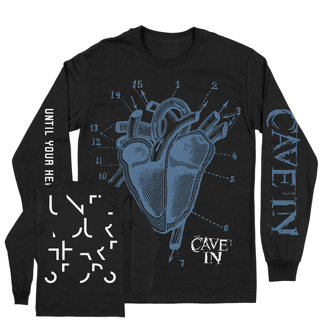 CAVE IN &quot;UYHS Heart“ Black Longsleeve