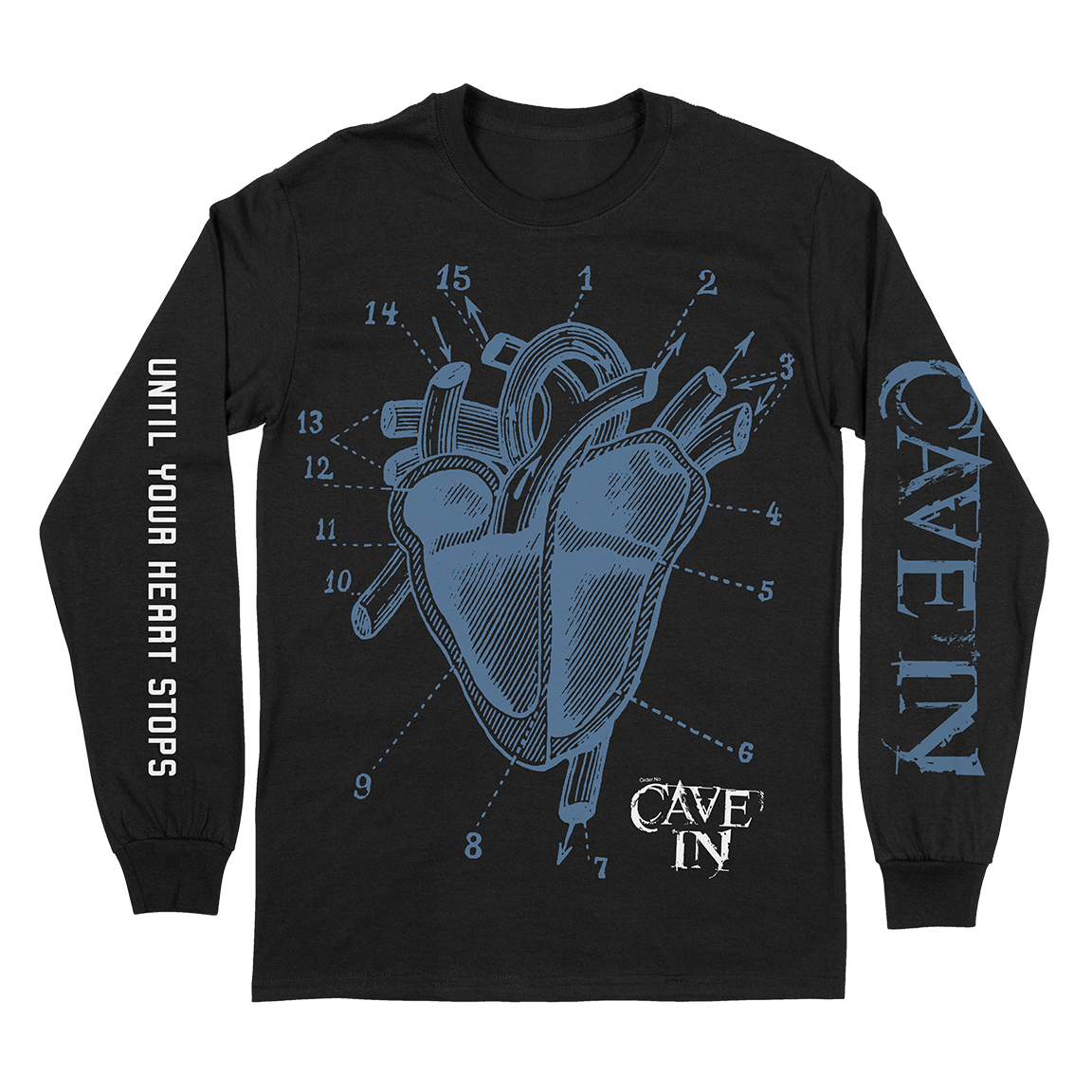 CAVE IN &quot;UYHS Heart“ Black Longsleeve