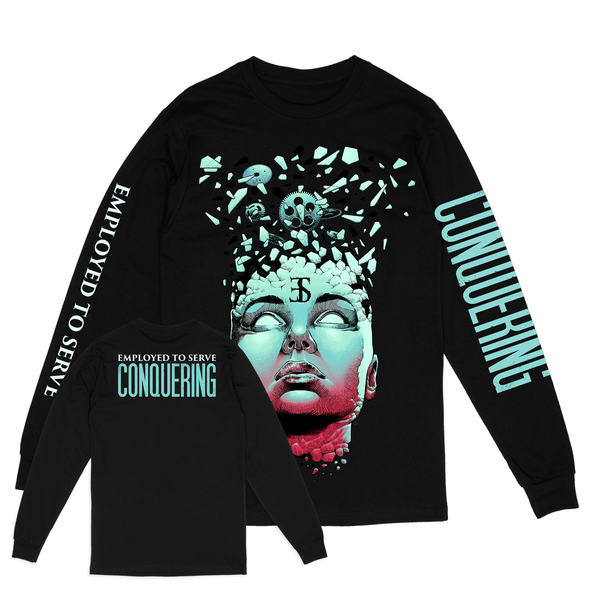 EMPLOYED TO SERVE &quot;Conquering&quot; Black Longsleeve