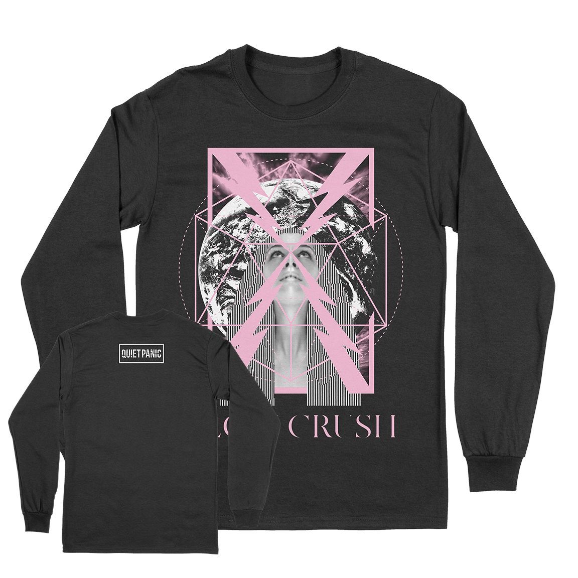 Slow Crush &quot;Earth&quot; Black Longsleeve