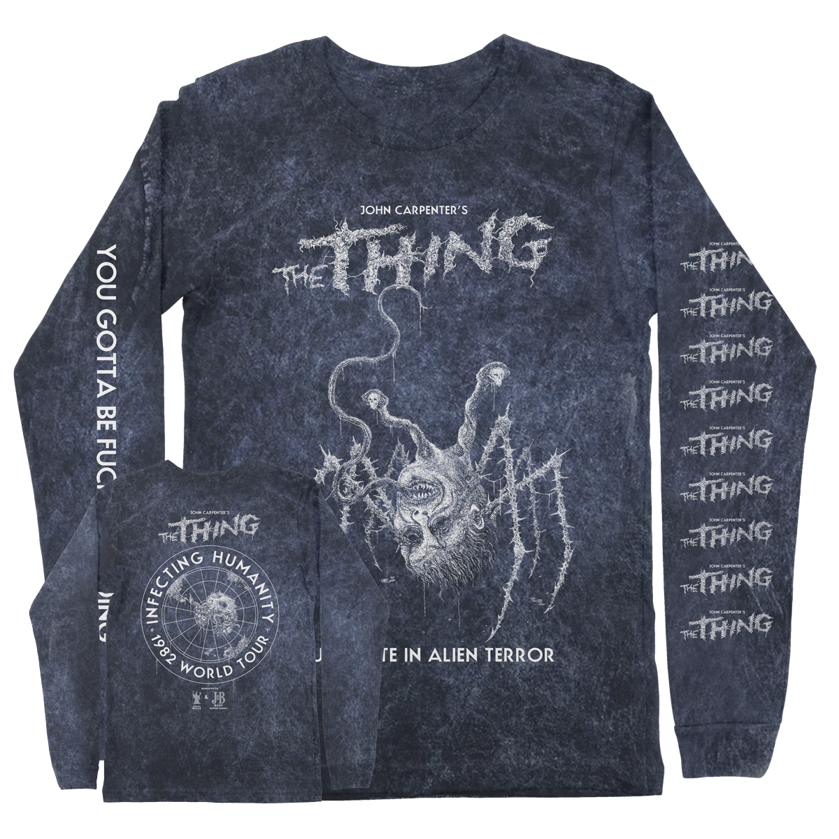 VBERKVLT &quot;The Thing&quot; Mineral Wash Navy Longsleeve