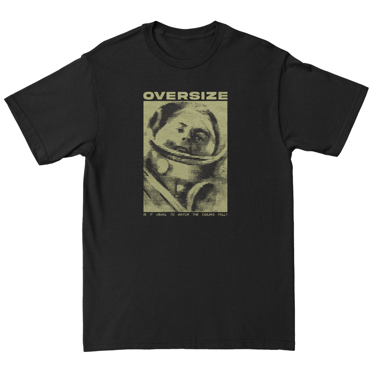 OVERSIZE &quot;Is It Usual?&quot; Black T-Shirt