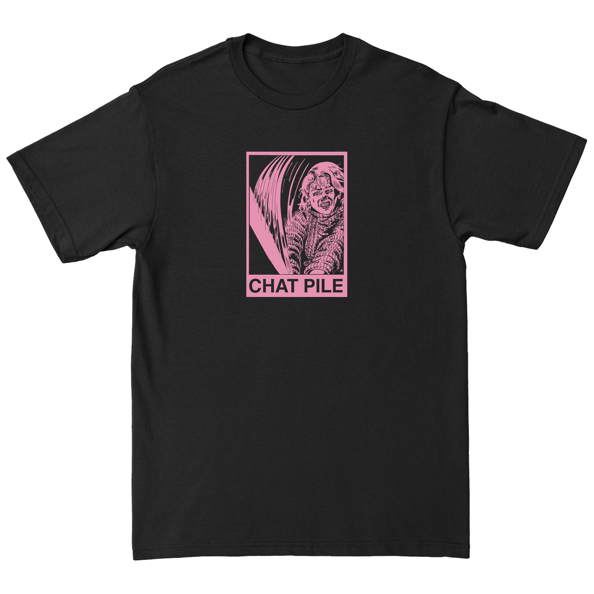 CHAT PILE &quot;Pamela&quot; Black T-Shirt