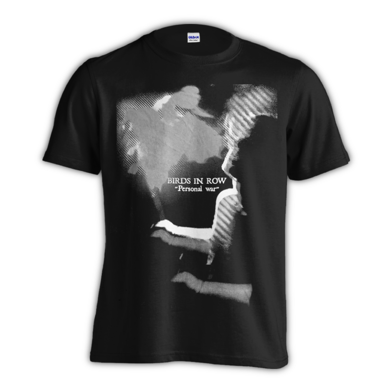 BIRDS IN ROW &quot;Personal War Grey&quot; Black T-Shirt