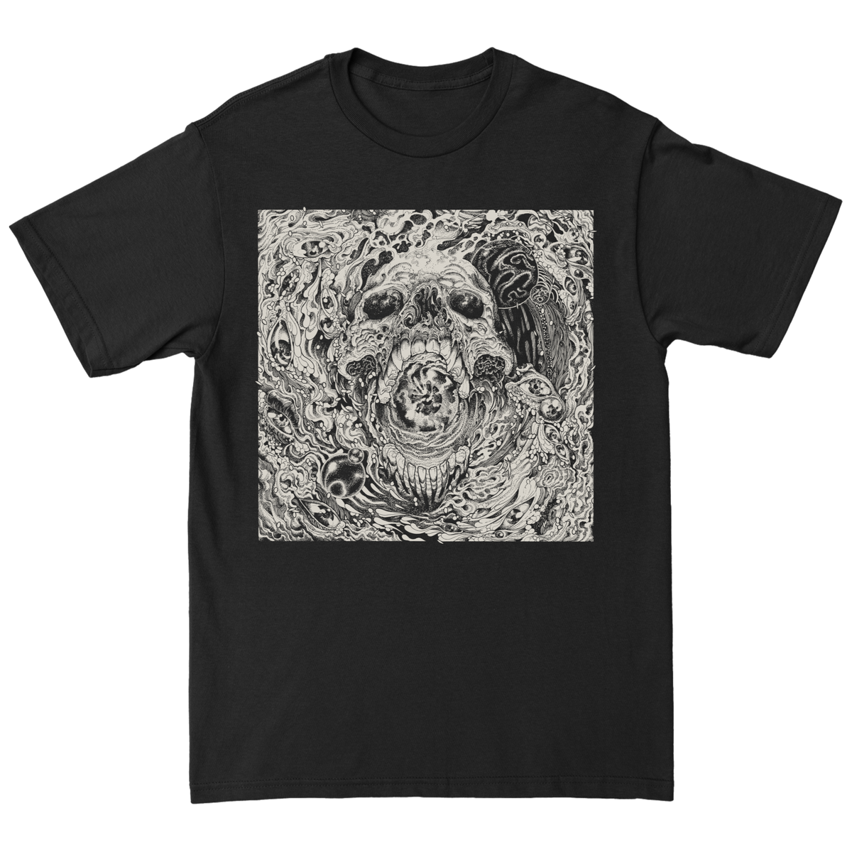 Richey Beckett &quot;Cosmic Skull: Grey&quot; Premium Black T-Shirt