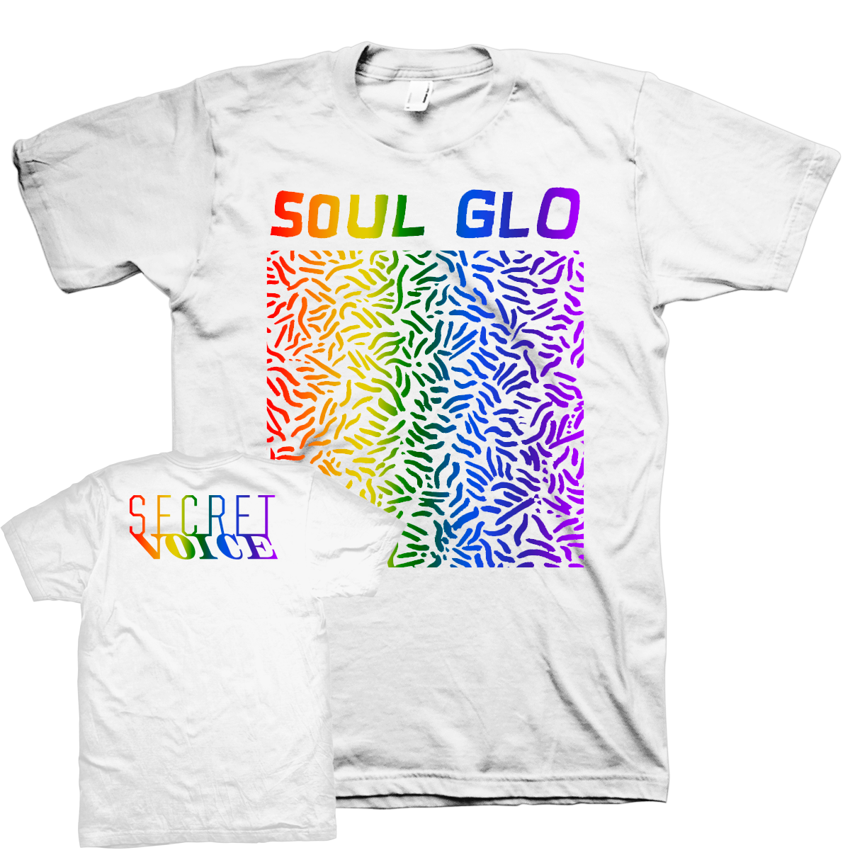 SOUL GLO &quot;Rainbow Logo&quot; White T-Shirt