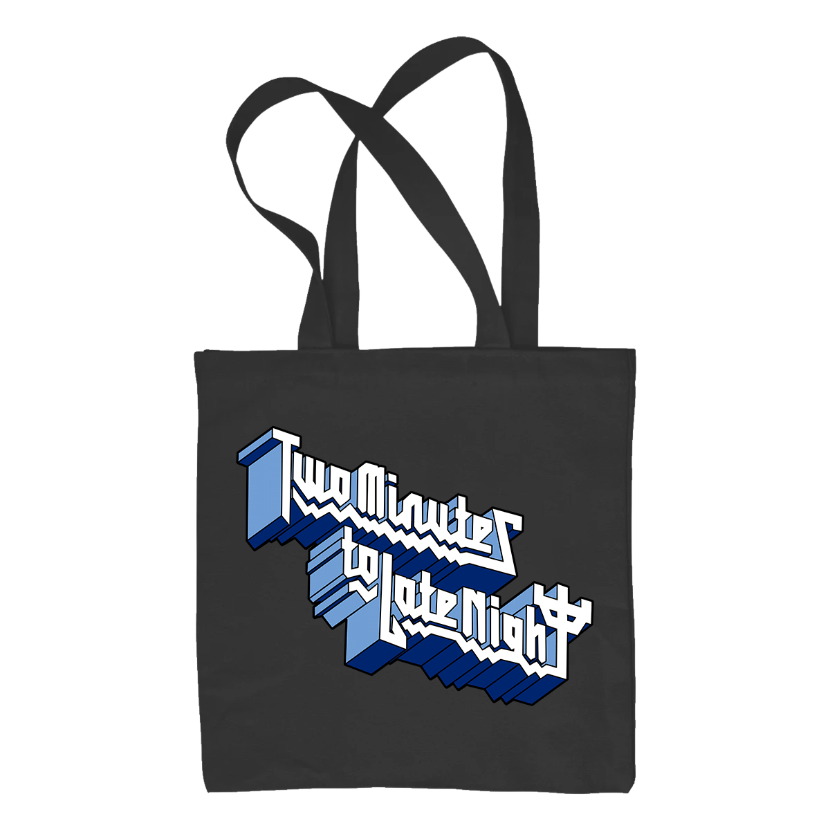 TWO MINUTES TO LATE NIGHT &quot;Two Minutes To Priest Night&quot; Black Tote Bag