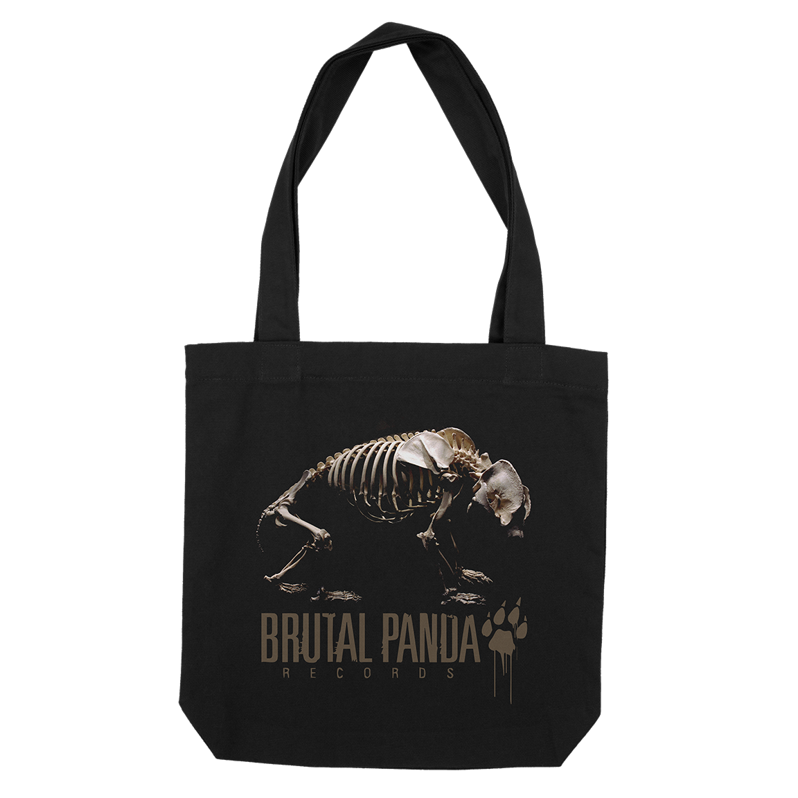 BRUTAL PANDA &quot;Skeleton&quot; Black Tote Bag