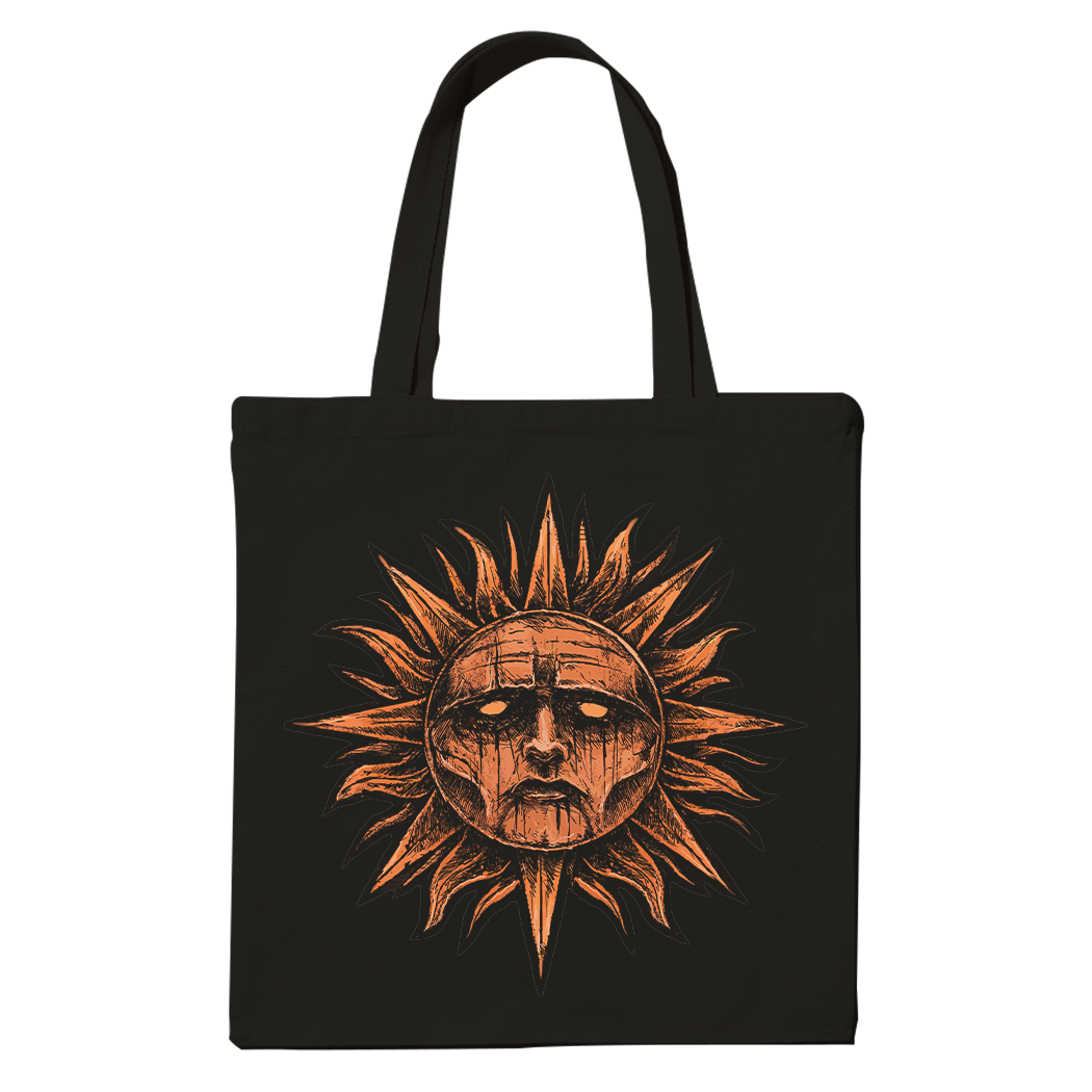 EMPLOYED TO SERVE &quot;Warmth of a Dying Sun&quot; Black Tote Bag