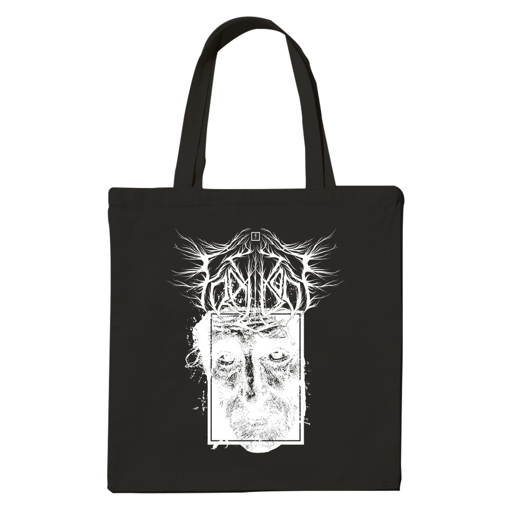 FRAIL BODY &quot;Old Man Face&quot; Black Tote