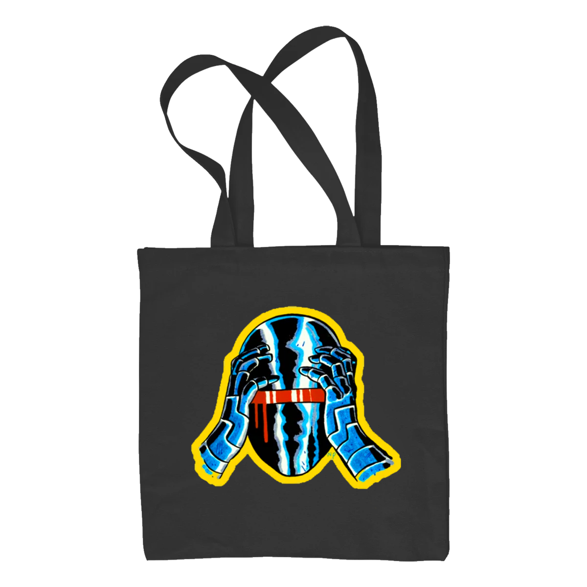 NICK PYLE &quot;Freaking Out&quot; Black Tote Bag