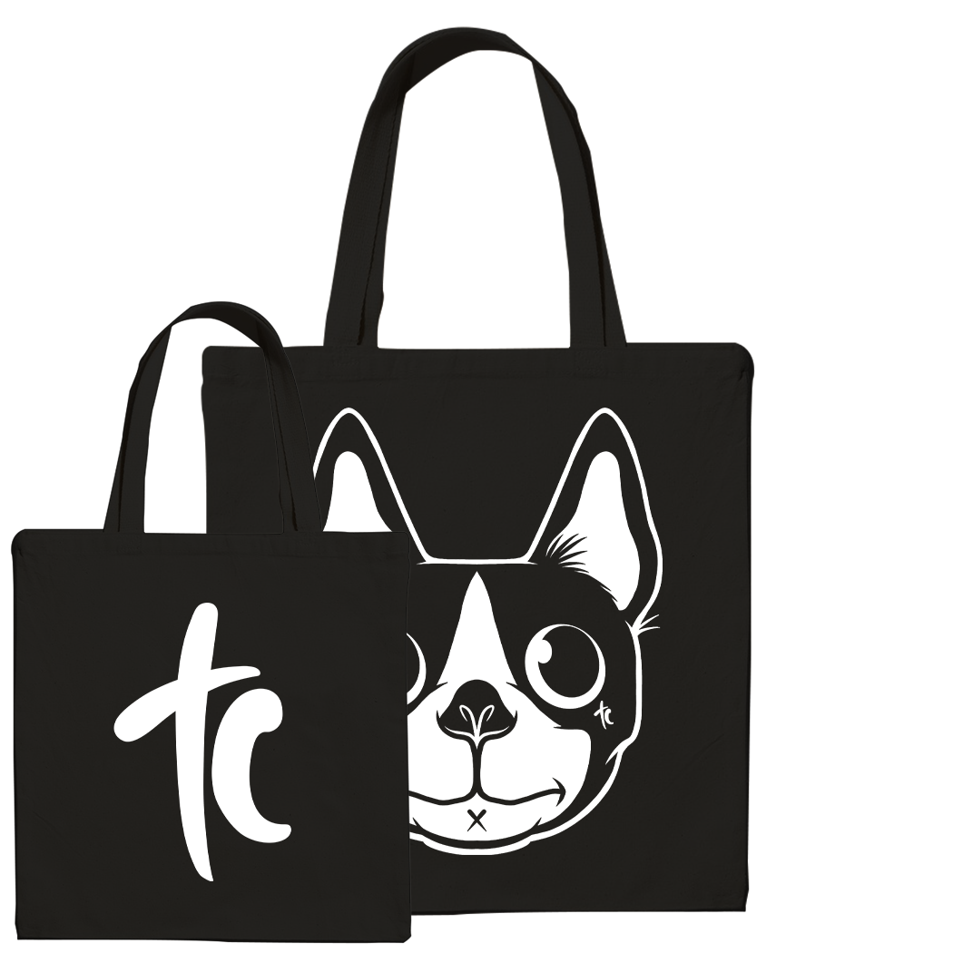 TERRIER CVLT &quot;Logo&quot; Black Tote Bag