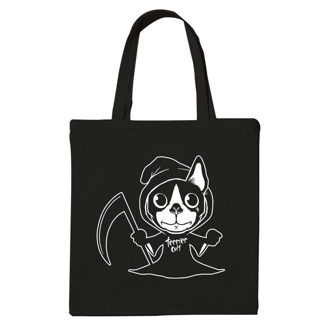 TERRIER CVLT &quot;Reaper&quot; Black Tote Bag