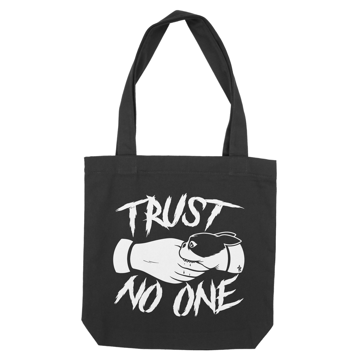 TERRIER CVLT &quot;Trust No One&quot; Black Tote Bag