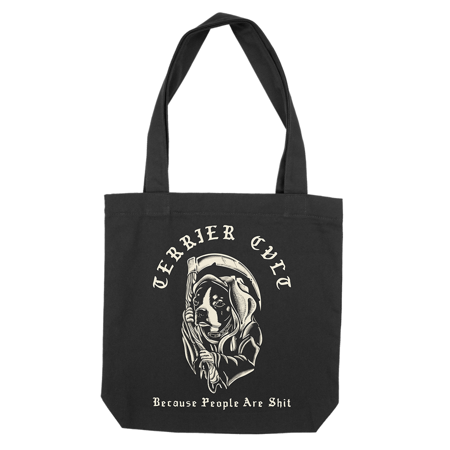 TERRIER CVLT &quot;Shit Life&quot; Black Tote Bag