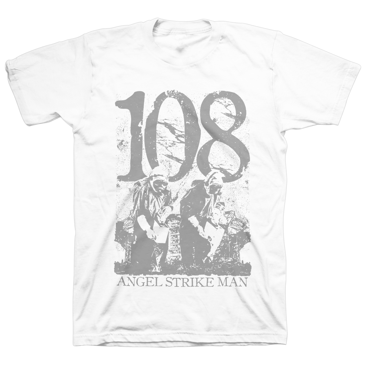 108 &quot;Angel Strike Man&quot; White T-Shirt