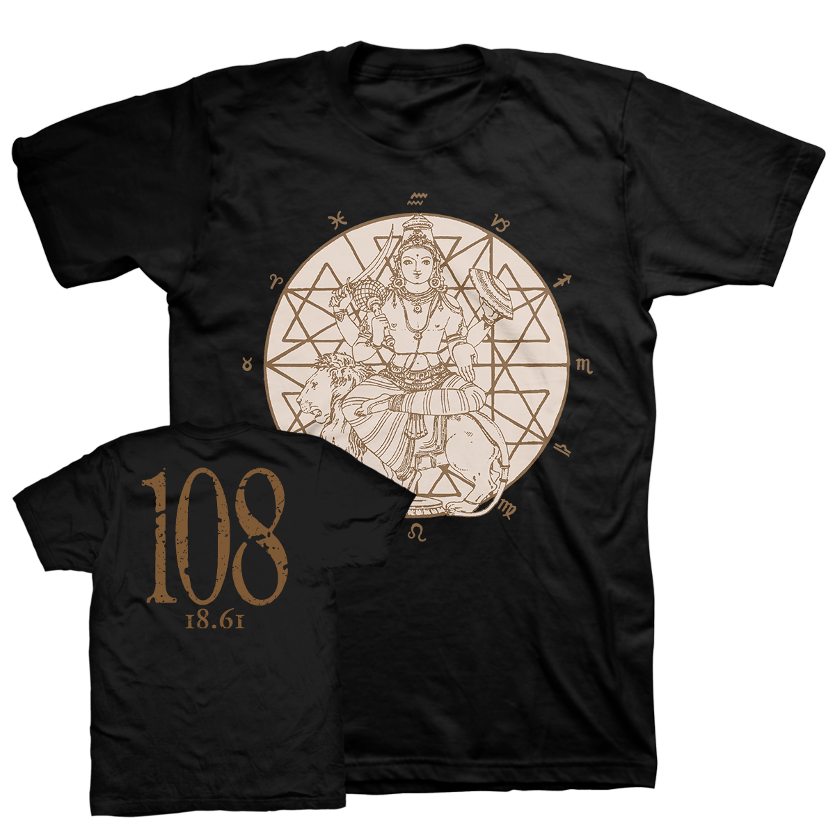 108 &quot;18.61&quot; Black T-Shirt