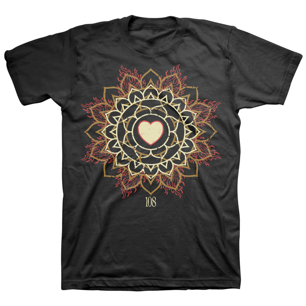 108 &quot;Heart&quot; Black T-Shirt
