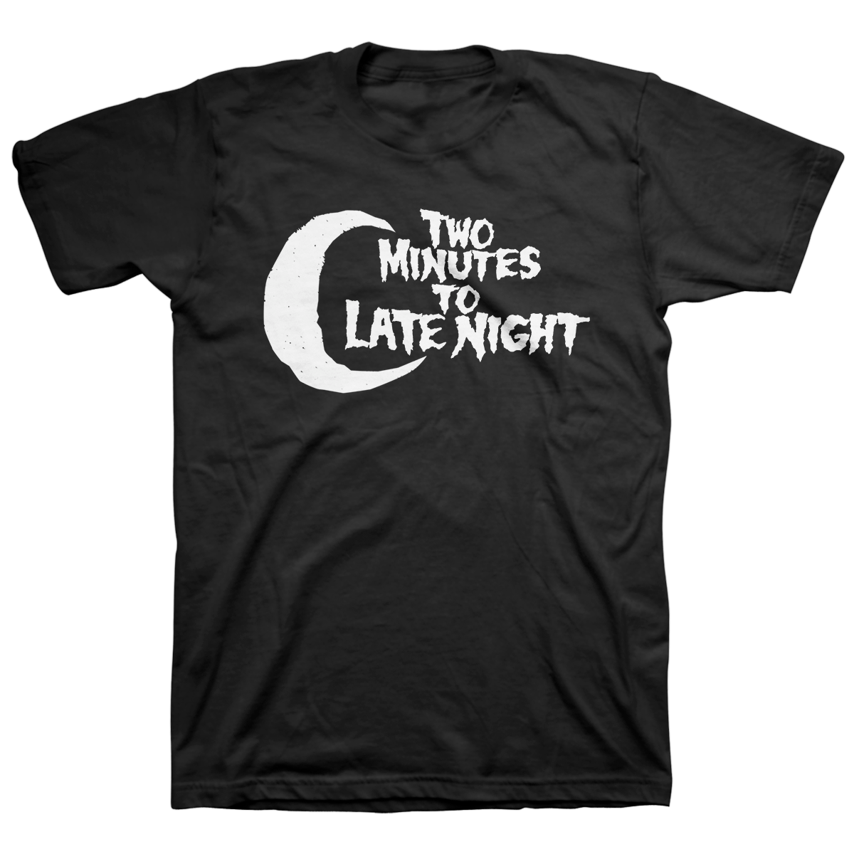 TWO MINUTES TO LATE NIGHT &quot;Logo&quot; Black T-Shirt